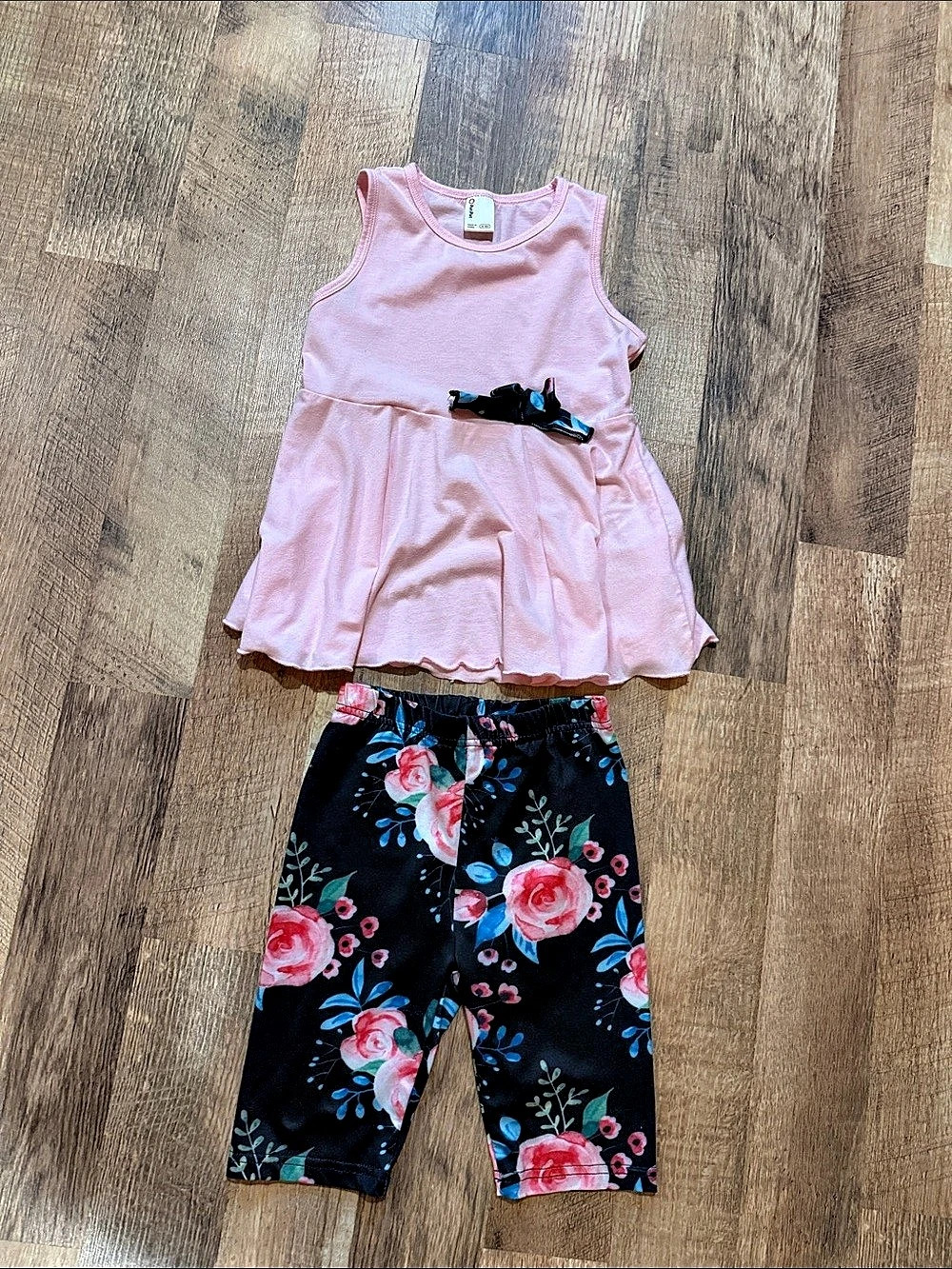 PatPat Girls Size 5-6Y Floral Short Set